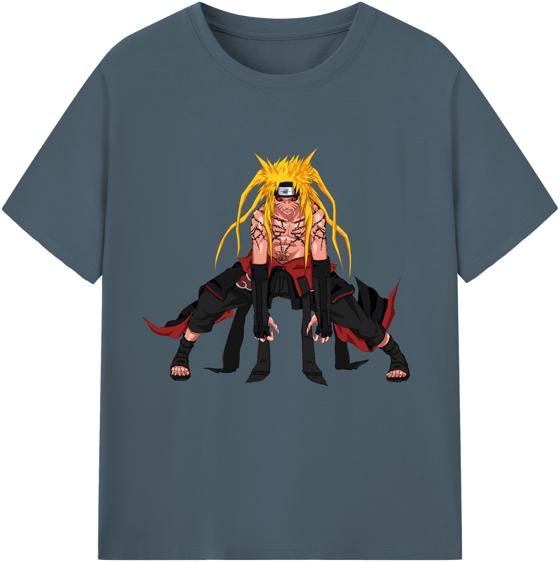 （画像用） NARUTO -ナルト- うずまき ナルト Uzumaki Naruto 綿100％半袖Tシャツ（フロントプリント）